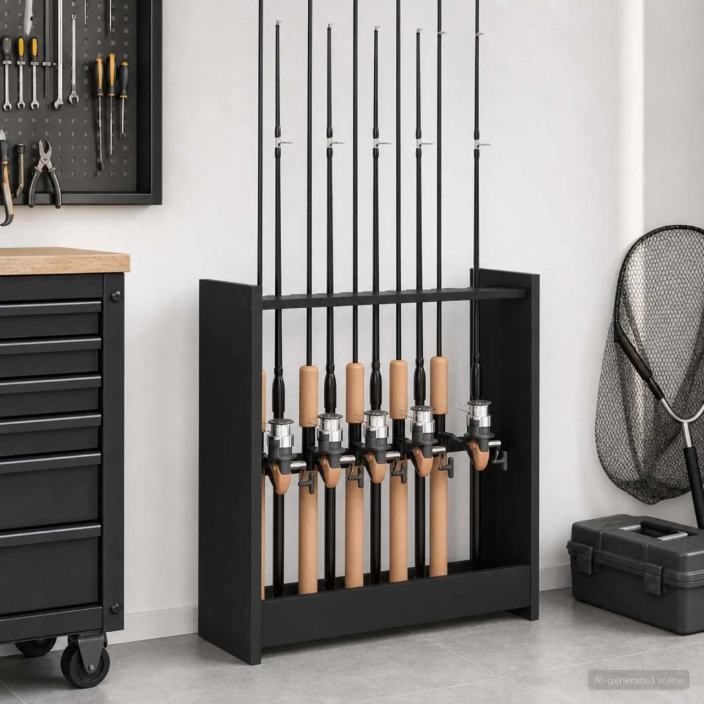 Supporto per stecche da biliardo Legno ingegnerizzato Nero 3429708