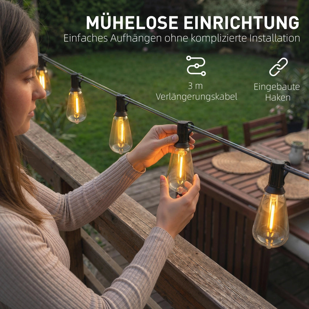 Luci a LED per tende ¨C Minimal ¨C 50 LED, 18 m, IP44, grigio