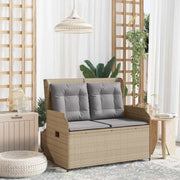 Panchina da giardino Beige polyrattan 3394461