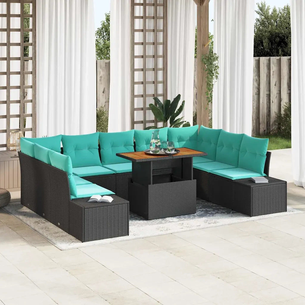 Set Divano da Giardino 10 pz 9-Numero di posti 3350011