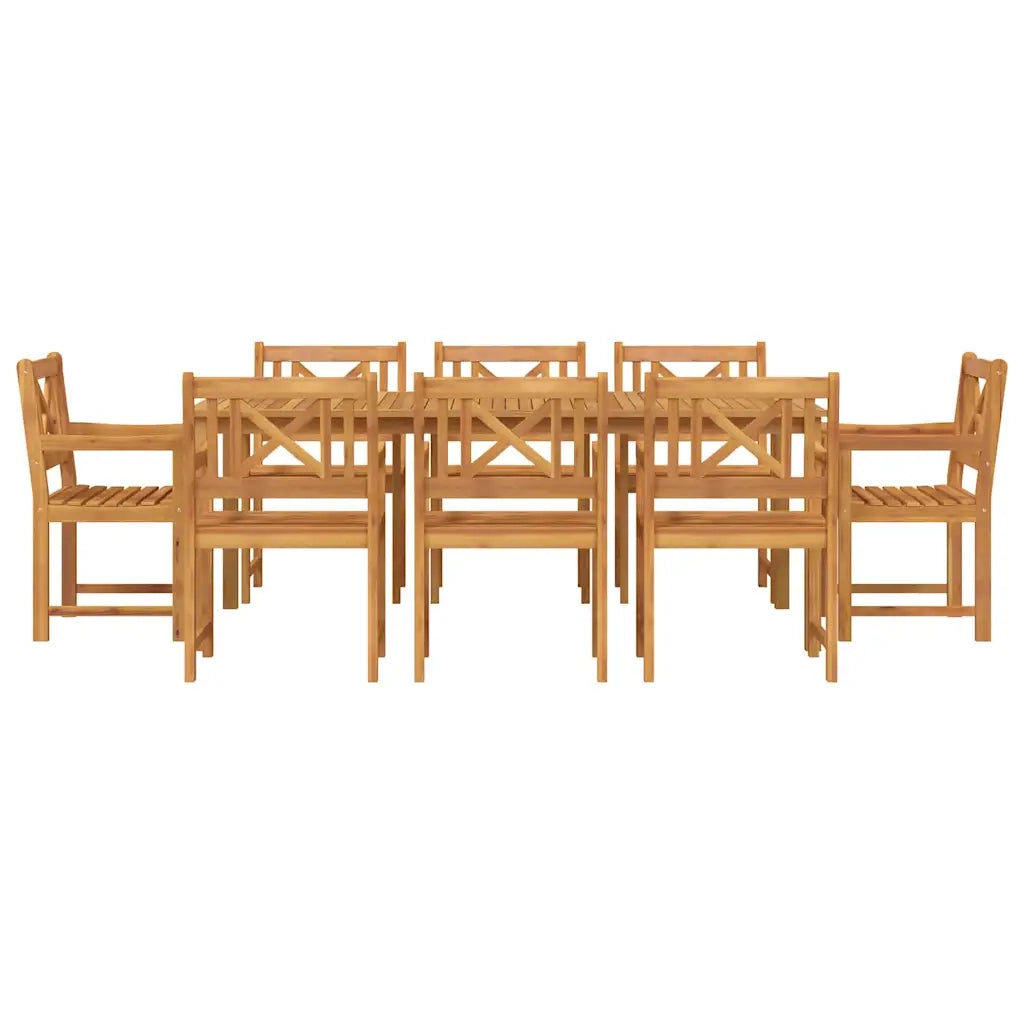 Set da Pranzo per Giardino 9 pcs Marrone 3375655