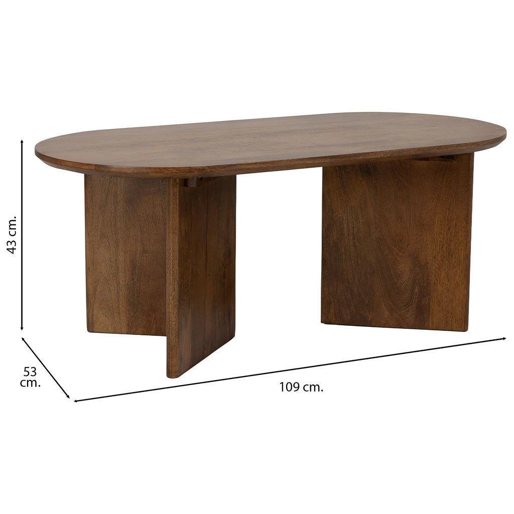 Tavolino naturale 109x53x43