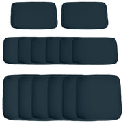 Set di 14 Fodere per Cuscini Divano da Giardino ¨C Minimal ¨C Blu