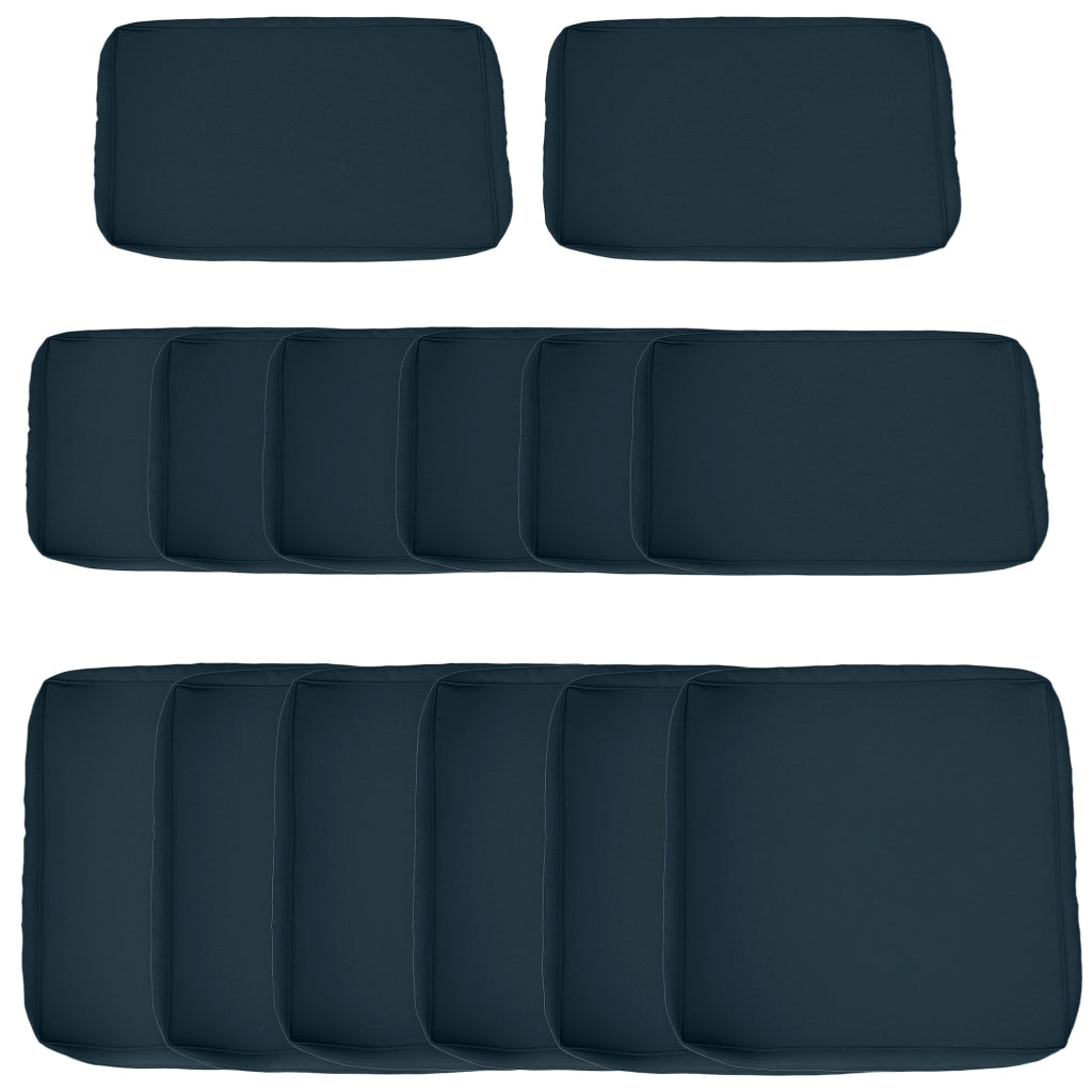 Set di 14 Fodere per Cuscini Divano da Giardino ¨C Minimal ¨C Blu