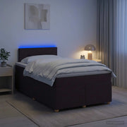 Letto box spring con materasso Marrone Scuro 120 x 190 cm 3452376