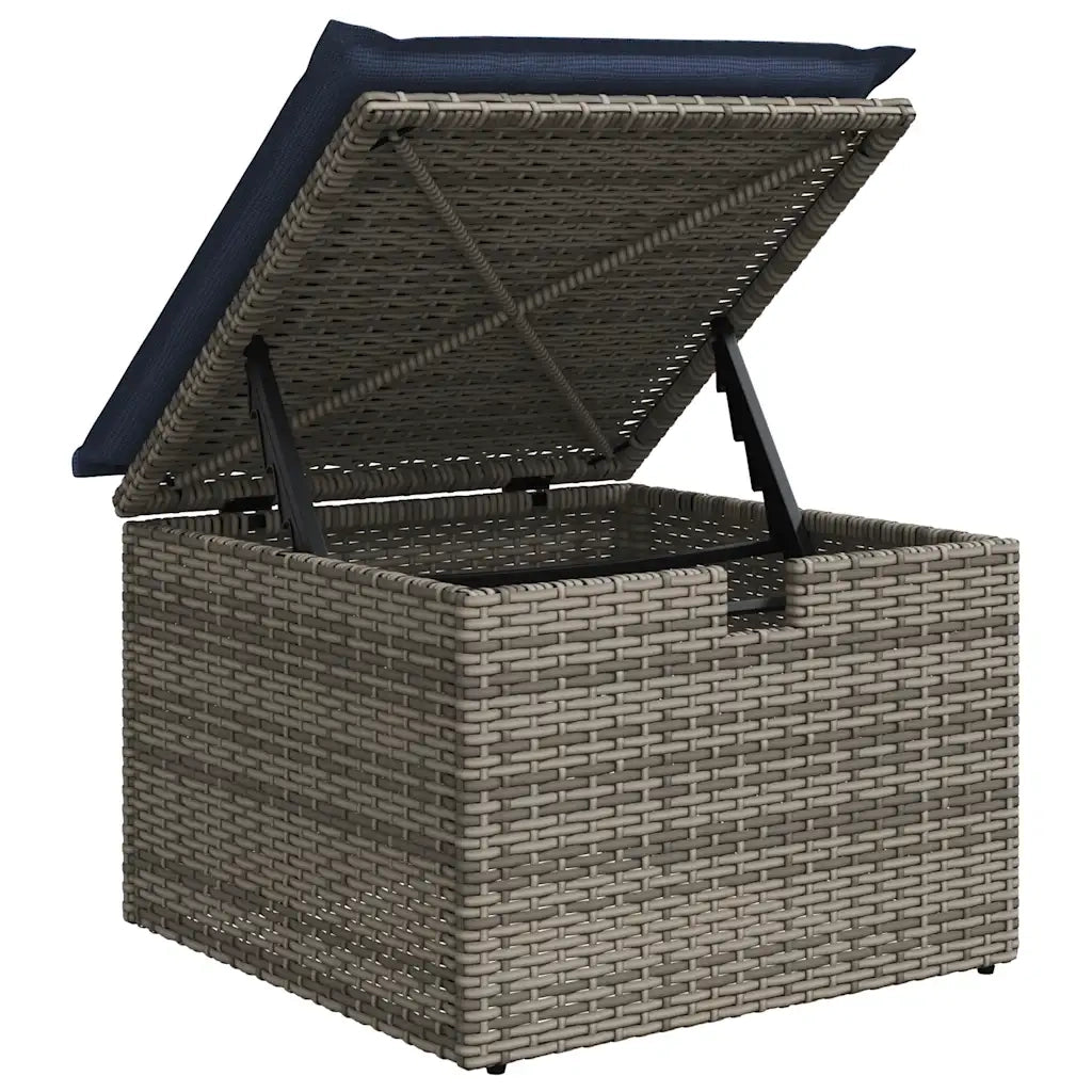 Set Divano da Giardino 6 pz con Cuscini Grigio in Polyrattan 3325577