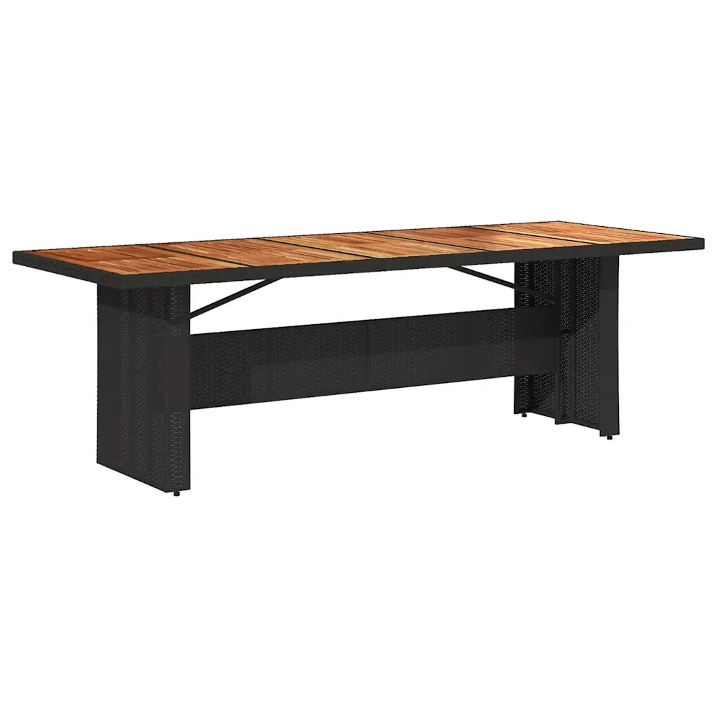 Set da Bistrò da Giardino 11 pz con Cuscini Nero in Polyrattan 3277272