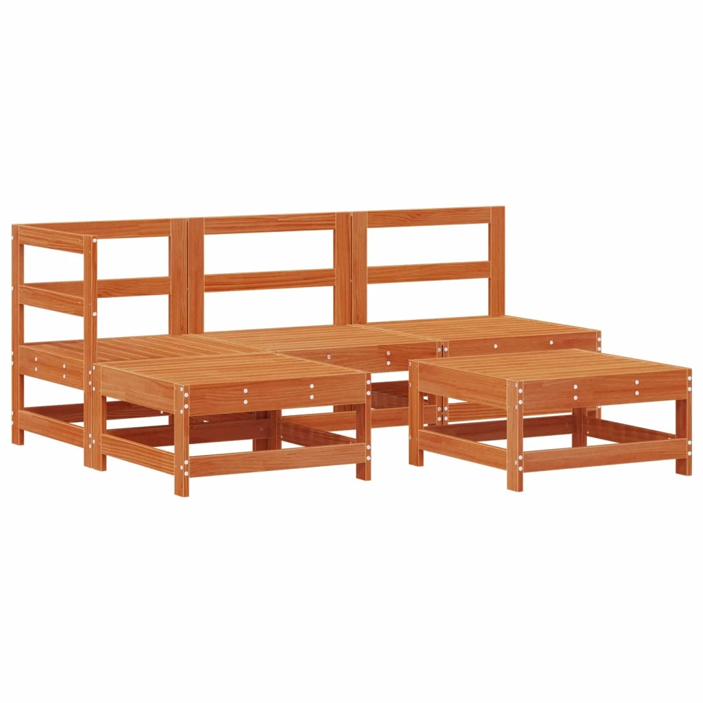 Set Lounge da Giardino 5 pcs Marrone Cerato 3418089
