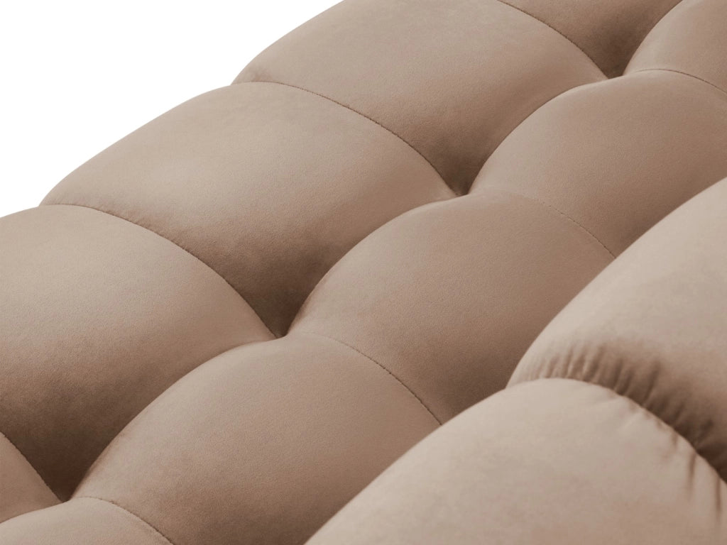 Cosmopolitan Design - Divano panoramico "Bali" 7 posti in velluto beige 