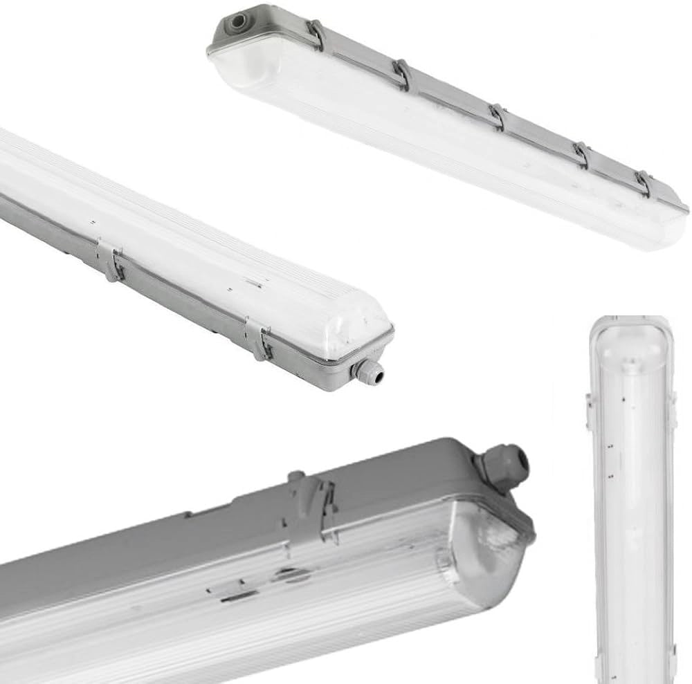 PLAFONIERA PER TUBI LED 'T8' 120 cm - 2 posti