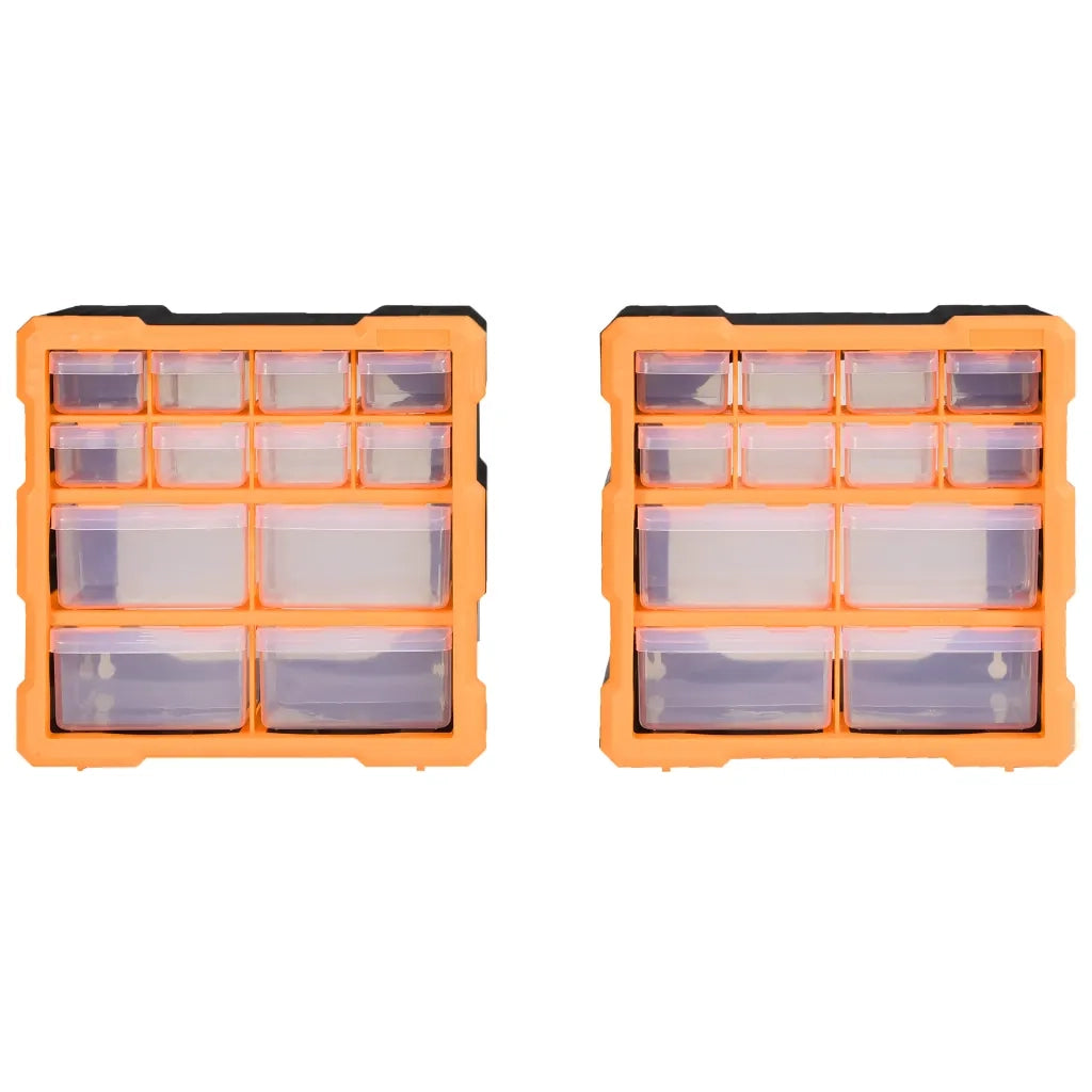 Mobili Contenitori con 12 Cassetti 2 pz 26,5x16x26 cm CFW3271249