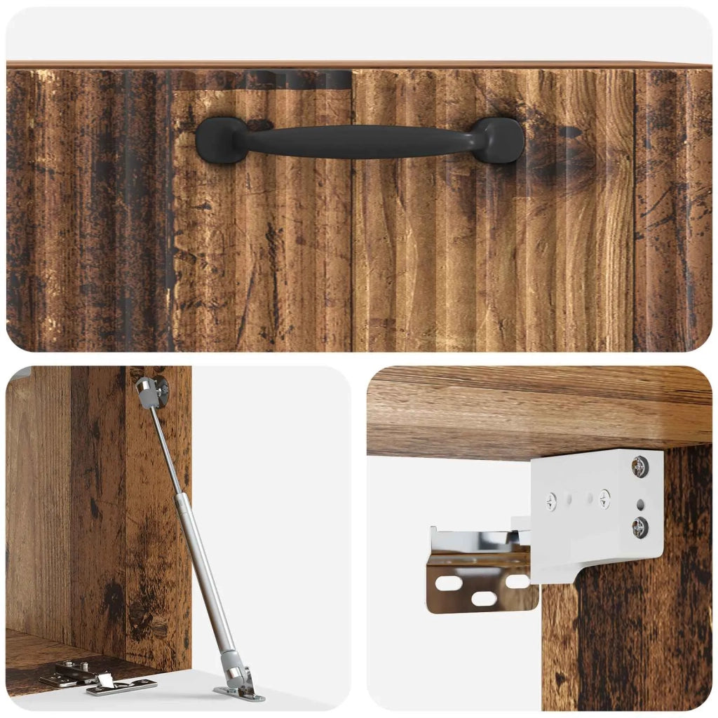 Mobile TV da Muro | Armadietto TV | Mobile Porta TV Legno antico 59,5 x 31 x 30 cm