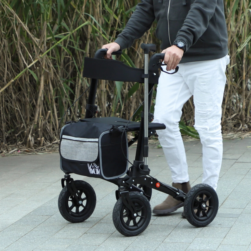 Rollator pieghevole con sedile imbottito ¨C Minimal ¨C nero 69x64x98,5cm