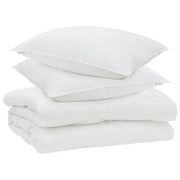 Piumone | Duvet con cuscino 3 pz Bianco Microfibra
