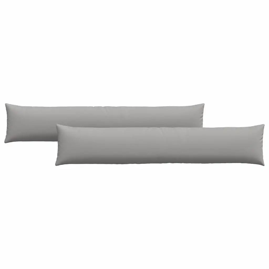 Cuscini da Divano 2 pz-Set di 2 Cuscini per Sofa Grigio Nuvola 200 x 40 cm Tessuto
