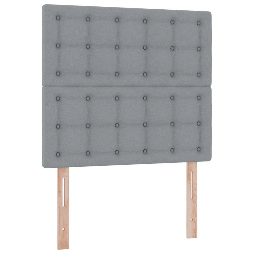 Letto con contenitore e LED con led Grigio chiaro 100 x 200 cm 3372522