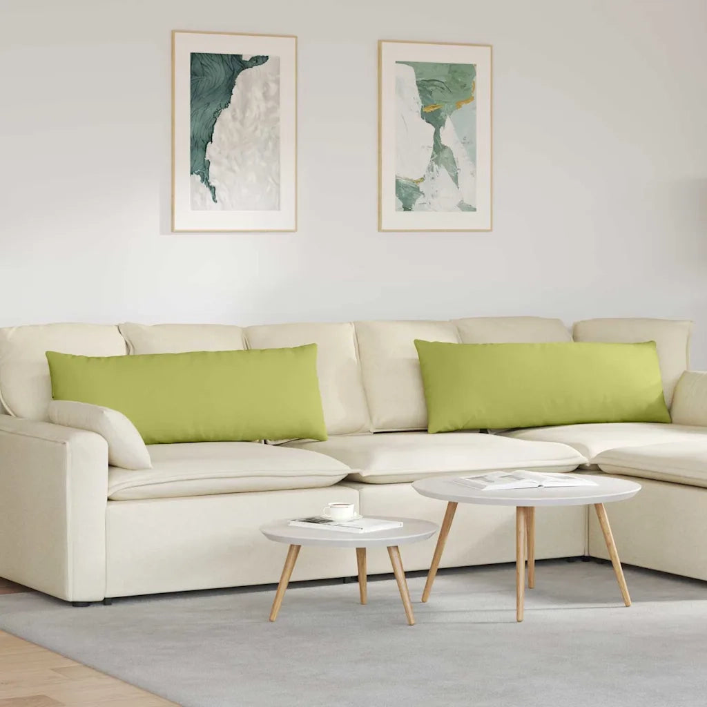 Cuscini da Divano 2 pcs Verde chiaro 120 x 40 cm Tessuto 42013792