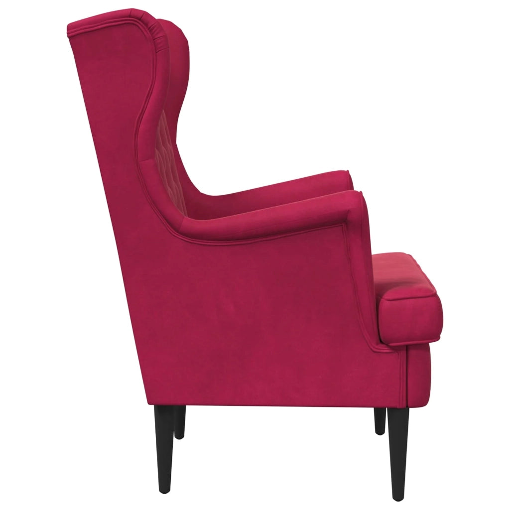 Poltrona | Sedia Relax Rosso Vino Velluto