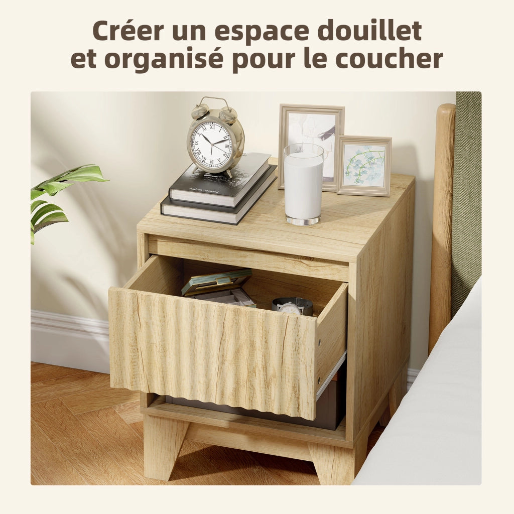 Tavolino da notte ¨C zephmum ¨C 43x40x55cm naturale