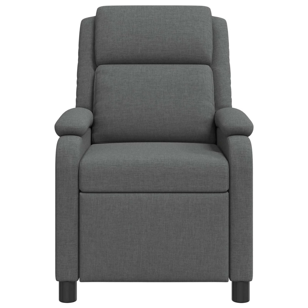 Poltrona Massaggiante Grigio Scuro Tessuto 42034870