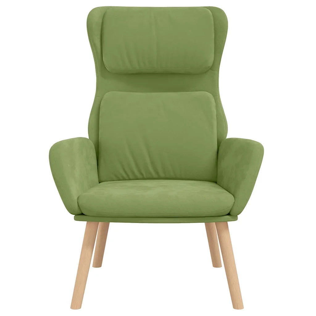 Poltrona Relax Verde Chiaro in Velluto 341354