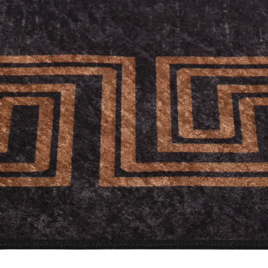 Tappeto del soggiorno | Tappeto Lavabile Nero e Oro 400x300 cm