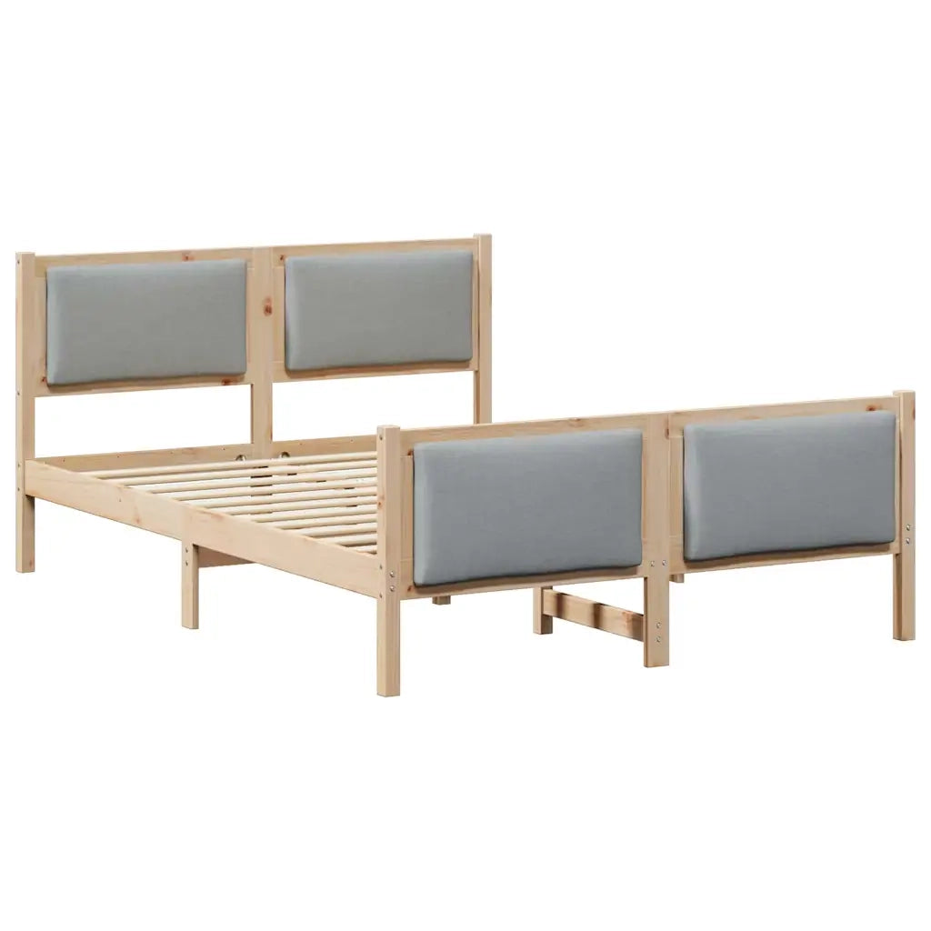 Letto matrimoniale | Letto per adulti | Struttura del letto Grigio chiaro 160 x 200 cm Tessuto