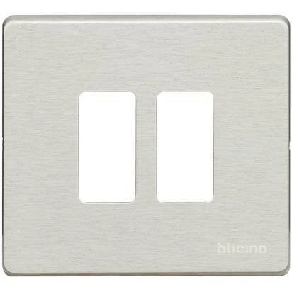 Bticino Magic placca 2 posti per scatola tonda