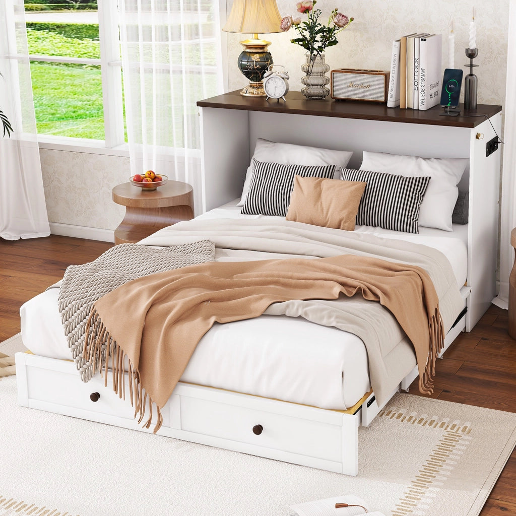 letto a scomparti in pino bianco 140 x 200 cm