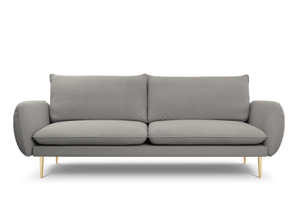 Cosmopolitan Design - Divano "Vienna" 4 posti in bouclé grigio 