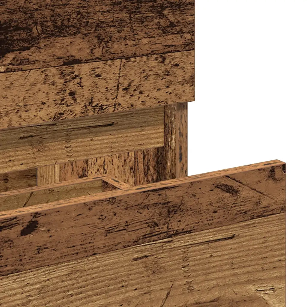 Mobile da Bagno con Specchio in Legno Antico Legno Multistrato 856377