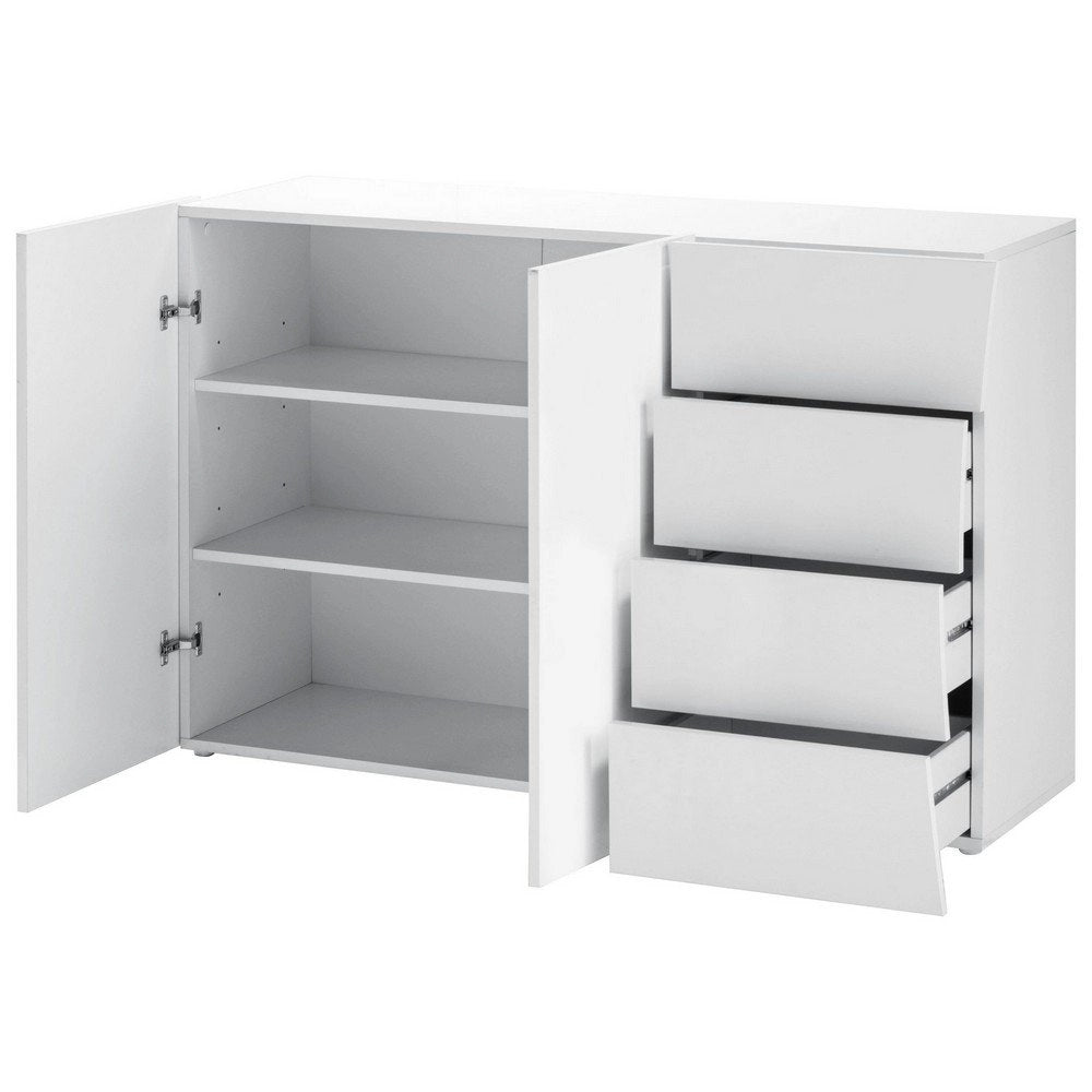 Madia 2 ante 4 cassetti per Soggiorno Moderna 124x40x81,5cm - ARCANE