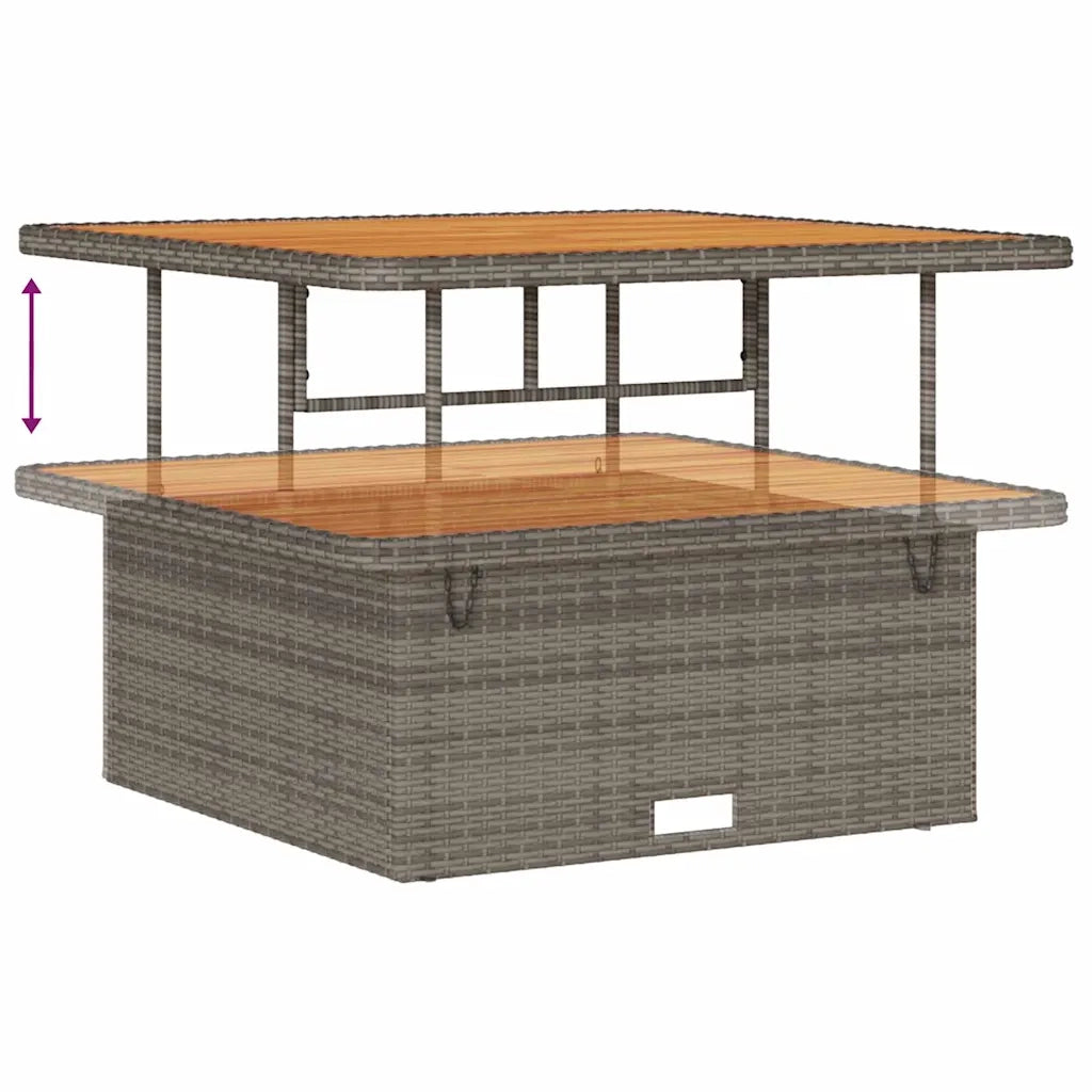 Set Divano da Giardino con cuscino 9 pcs Grigio polyrattan