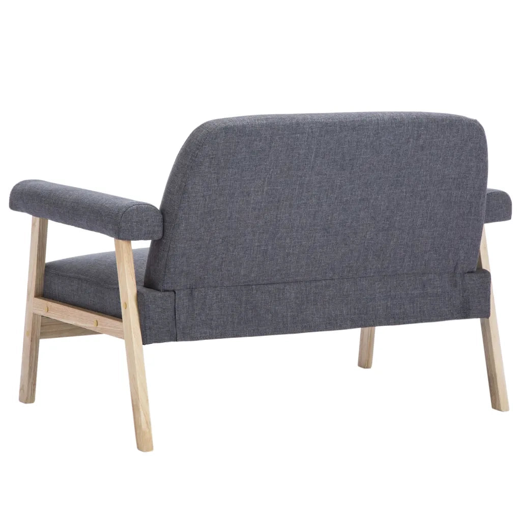 Divano a 2 Posti-Sofa 2 Posti in Tessuto Grigio Scuro 351604