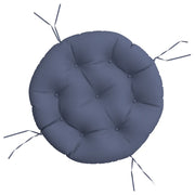 Cuscino Rotondo Blu Marino ? 60x11 cm in Tessuto Oxford