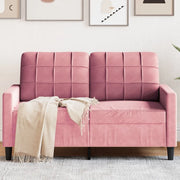 Divano a 2 Posti-Sofa 2 Posti Rosa 120 cm in Velluto 207054