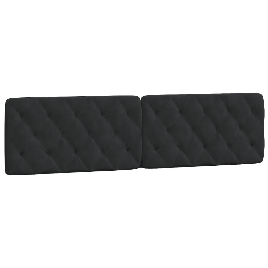 Letto con Materasso Nero 200x200 cm in Velluto