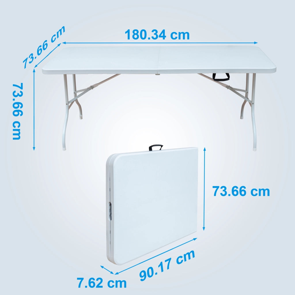 Tavolo Pieghevole da Esterno ¨C MINIMAL ¨C Bianco, 180 cm