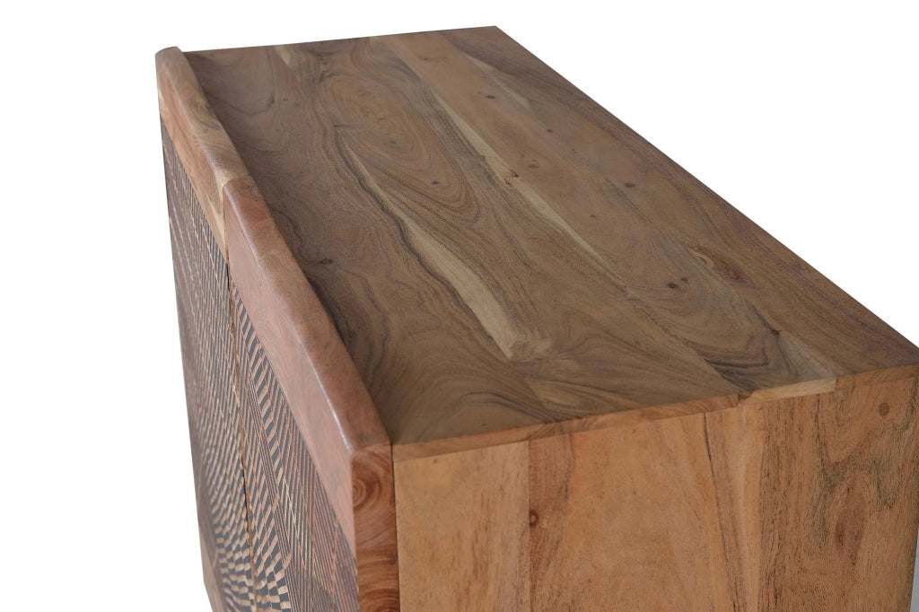 Credenza in massello di acacia e metallo