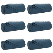 Coperte da Pile 6 pz Blu navy 270 x 240 cm Panno