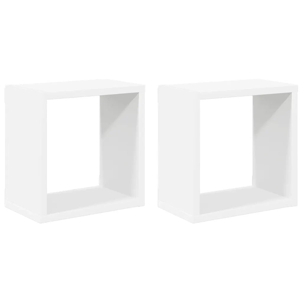 Mensole Parete a Cubo 2 pz Bianche 26x15x26 cm 807025