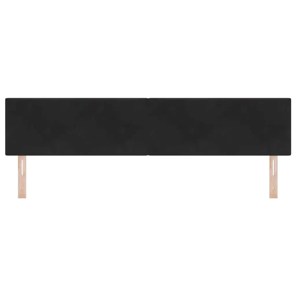 Testiera | Testata LED con strisce LED Nero 200 cm Velluto