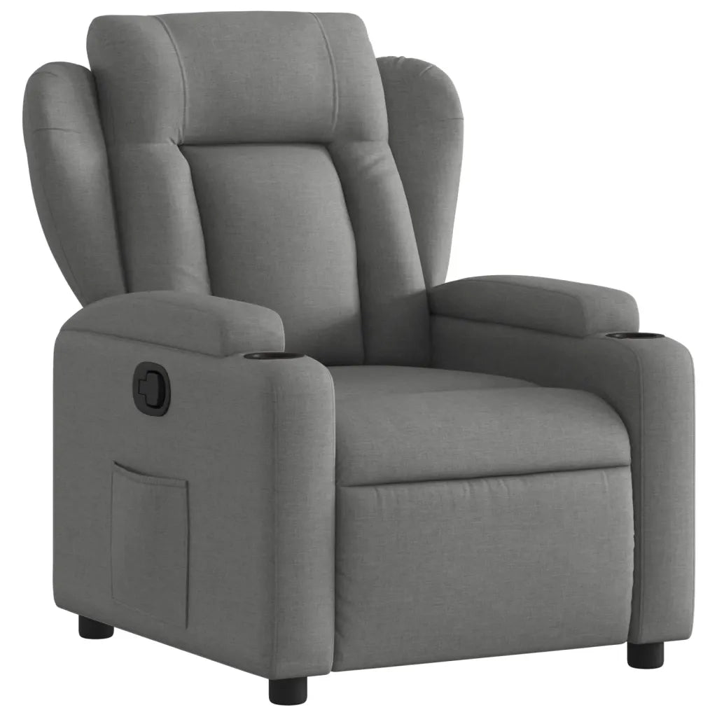 Poltrona reclinabile in tessuto grigio scuro 3205565