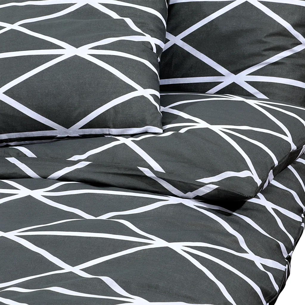 Set Copripiumino Grigio 260x240 cm in Cotone 136052