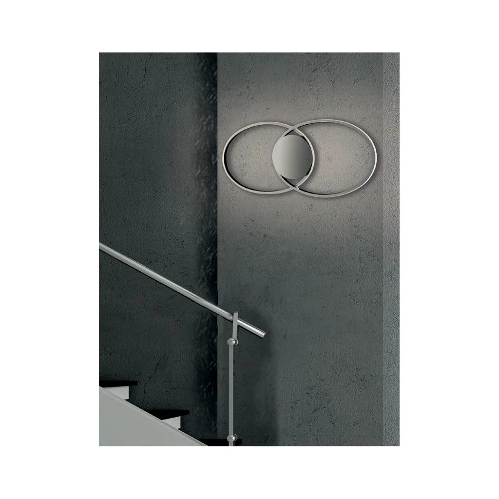 Plafoniera cromo led 67x30 cm 45w