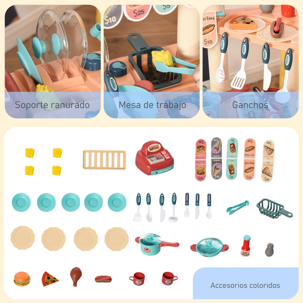 Cucina Giocattolo per Bambini ¨C Minimal ¨C 80x33x91 cm Multicolore