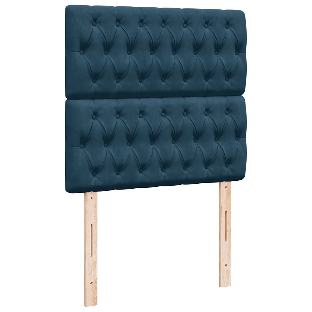 Giroletto a Molle con Materasso Blu 80x200 cm in Velluto 3293072