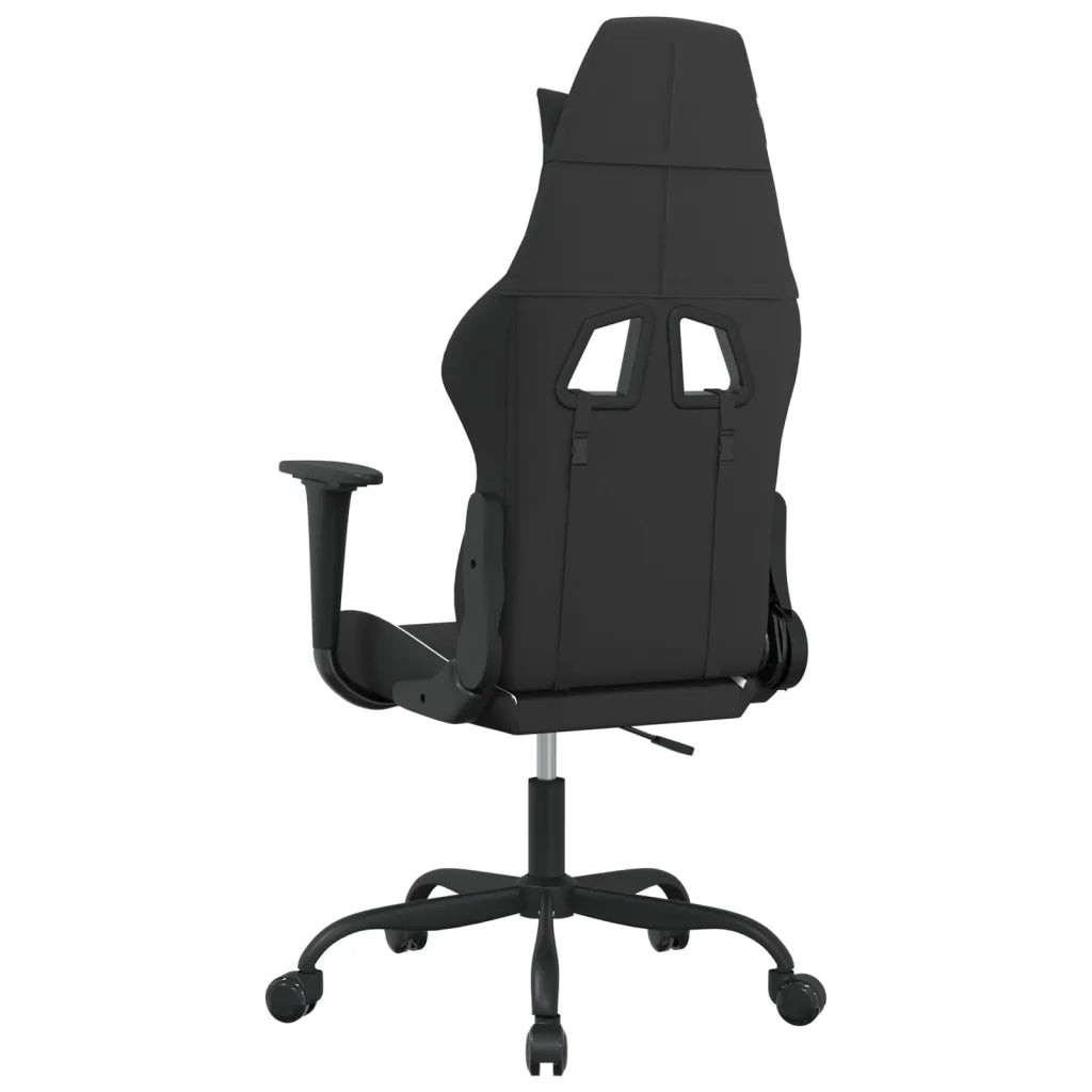 Sedia da Gaming Nero e Bianco in Tessuto 3143719