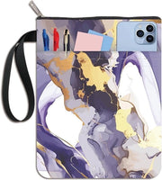 Boekhoes con Tessuto Marmoreo - Copertina per Libri di Carta - Protezione per Libri Bantini - Materiale Lavabile - Chiusura con Cerniera e Cinturino Extra - Ideale per Studenti, Amici e Regali