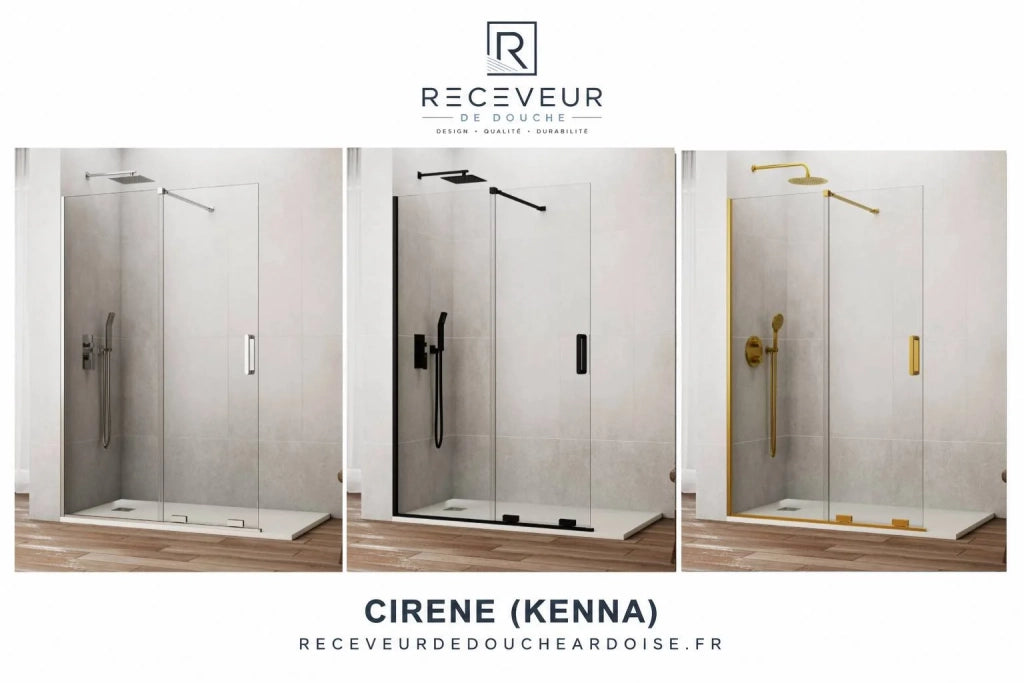 Box doccia CIRENE (KENNA) 1+1 con lato fisso laterale 120x70 cm Cromo Barra Parallela